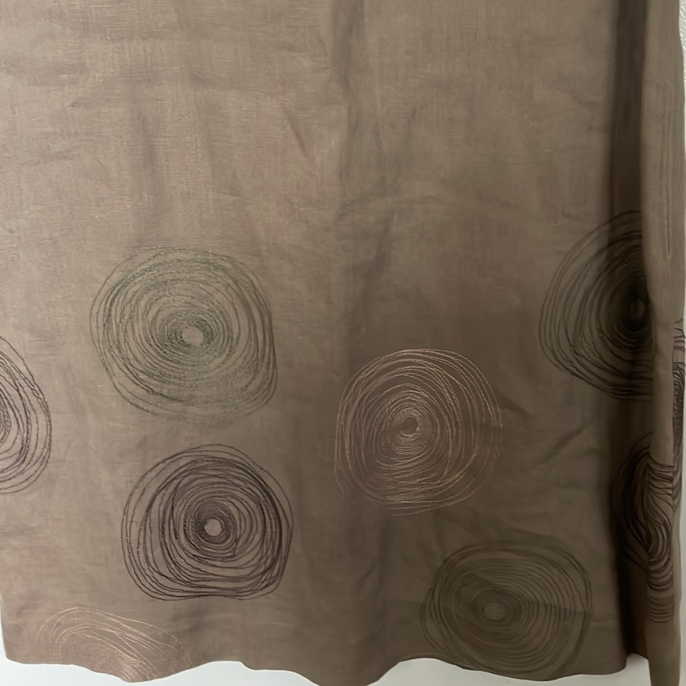 Boden Size 8‎ 100% Linen Taupe Lined Dress with Accents - Picture 5 of 9